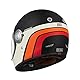 ORIGINE Full Face Integral Motorradhelm Vintage Retro Style Fiberglas Crash Helm ECE(Classic Black,XL)