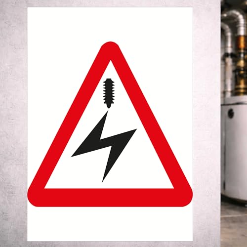 Évitez les accidents : panneau attention à la tension électrique pour protection KITA