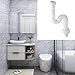 BE-TOOL G1-1/4 Flexible Kitchen Sink Drain Pipe Adjustable Bathroom Sink Drain Pipe Universal Retractable Sink Drain Pipe for Household Kitchen Single Sink, Double Sink and Multi-sink
