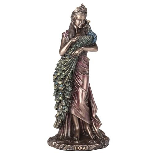 Estatua Hera Diosa Griega de Resina y Bronce 6.13 In