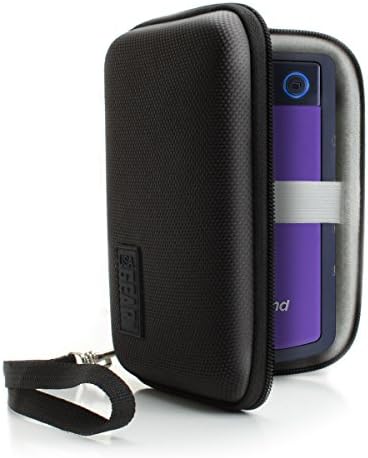 USA GEAR Hard Drive Case - External Hard Drive Case Compatible with Western Digital Elements, Seagate Portable Hard Drive, Toshiba Canvio, Silicon Power Rugged Armor and More Hard Drives - Black