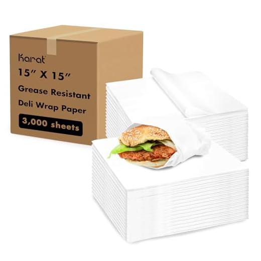 Grease-Resistant Deli Paper Sheets 3,000 Count