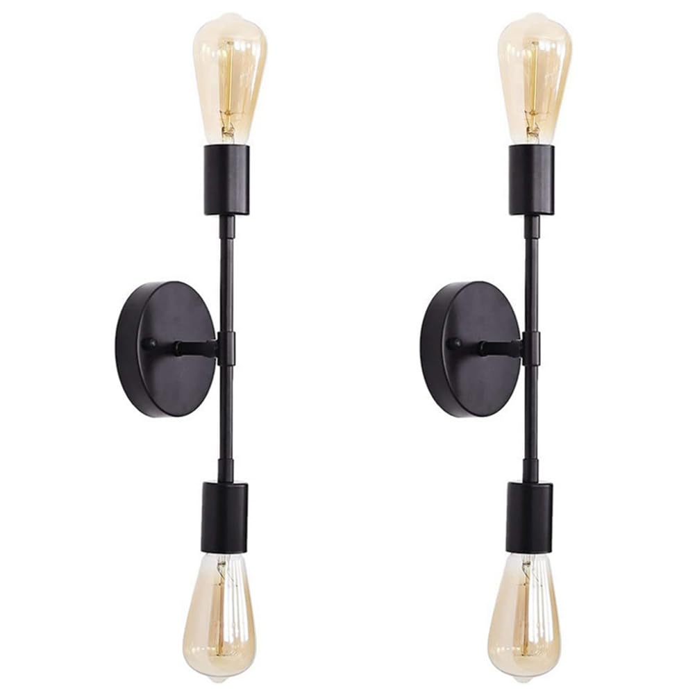 UDSKNV[KSL Double-Headed Wall Lamp, American Style, Industrial Style LED Wall Lamp for Hallways and Bedrooms
