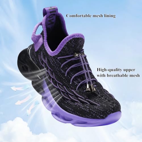 Image of JMFCHI Boys Girls Kids Sneakers Knitted Mesh Running Tennis Athletic Shoes | Breathable,Lightweight,Comfortable,Non-slip,Easy wear,Casual fashion,Indoor outdoor,Gym sport,Daily play,Little /Big Kid