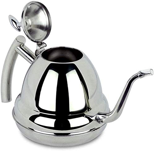 Klassische Edelstahl-Teekanne 1200 ml, Edelstahl-Wasserkocher, Teekanne, Kaffeemaschine, Milchkännchen, Induktionsherd-Wasserkocher, Wärmflasche