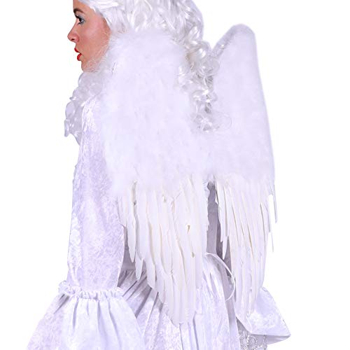 Thetru Alas grandes de plumas blancas + halo de ángel de 50 x 60 cm