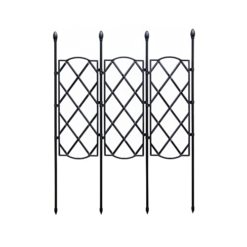 RNCOZE Estructura de soporte plegable para plantas de escalada de enrejado de jardín, soporte de flores de metal, valla de celosía para trepar vides de flores de verduras (60 cm)
