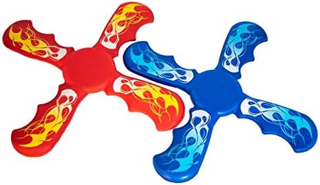 ConducTV Brands Rackrang Boomerang for Kids & Adults, Soft and Safe for Indoor and Outdoor Use, 2 Pack, Red & Blue