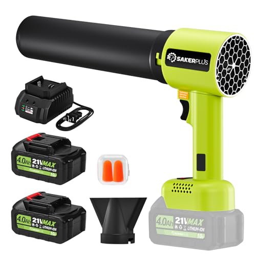 Image of SakerPlus Cordless Leaf Blower, Brushless Air Blower with Extended Nozzle