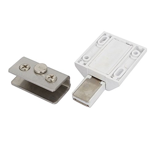 Uxcell Cabinet Shower Door Pivot Hinges Magnetic Catch Latches Glass Clamps 2 Sets #TOP2