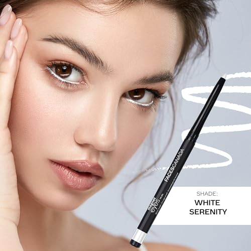 Image of FACESCANADA Magneteyes Color Kajal - White Serenity 06, 0.30g | Highly Pigmented Kohl | 12 Hr Long Stay | Matte Finish | Single Stroke Glide | Water Proof | Smudge Proof | Almond Oil Enriched