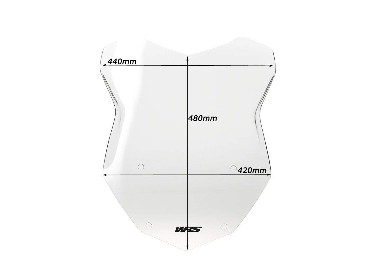 Windschild INTERMEDIO WRS Transparent Für BMW R 1200 GS/ADVENTURE (2013–2018) – Aus 4,5 Mm PMMA, Made In Italy, Maximale Windabdeckung