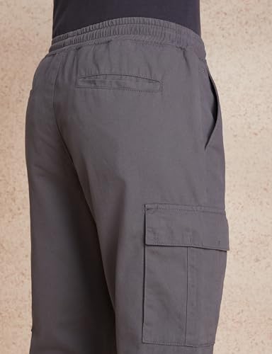 Image of Amazon Brand - Symbol Men's Regular Fit Cargo Trouser (Elasticated Waistband | 100% Cotton | Pants)