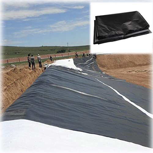 Bâche D'étang en PVC Noir 4x6m 3x8m 5x12m 10x11m 11x12m Liner pour Bassin de Jardin Résistant aux Racines Revêtement Bassin Extérieur Membrane pour Aménagement Paysager, Fontaine 0,12mm D'épaisseur