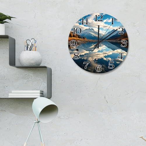 Horloge murale en bois haut de gamme style parc national rustique