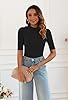 Poetsky 3/4 Sleeve Womens Tops Spring Summer Turtl... #2
