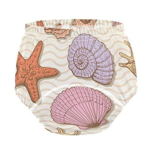 KLL Seashell Starfish on Twill Calça de treinamento de sono para bebês meninos reutilizável roupa ín