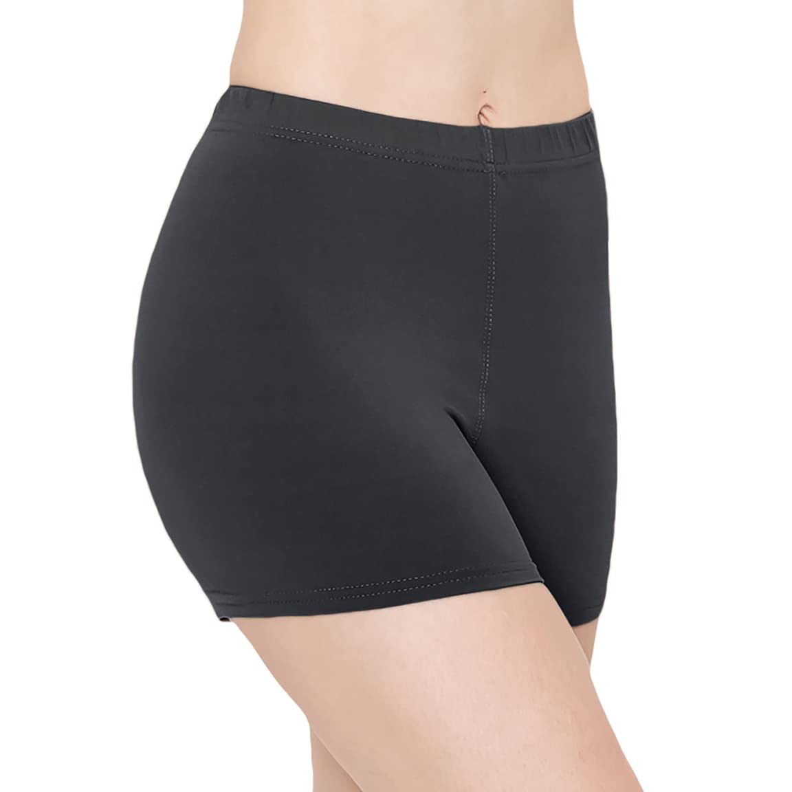ALWAYS Faux Leather Shorts - High Waist Active Stretch Yoga Short Pants for Women
