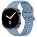 [3 Pack] Straps Compatible for Samsung Galaxy Watch 8 40mm 44mm/Galaxy Watch 8 Classic 46mm Bands, Soft Silicone Sport Replacement Straps Wristband for Women Men (Black+Light Gray+Official Blue)