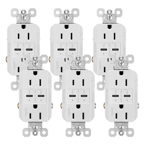 Legrand Radiant 15A Ultra Fast 30W Power Delivery USB Type C Outlet White image 2