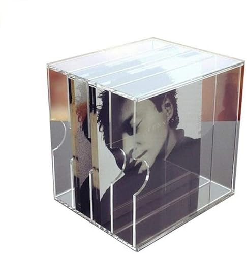 Soporte para discos de vinilo transparente para decorar el salón y el estudio 2