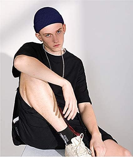 3PCS Short Fisherman Beanie Hat for Men Women, Wool Knit Cuff Winter Warm Hats - Image 4