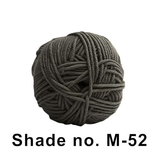 Image of VCR 4ply Dark Grey Yarn, 100 Grams Hank, 190 Meters Length, Acrylic Ball for Crochet and Knitting, Soft Crosia Threads, Pack of 1 Yarn, Suitable for DIY Crafts