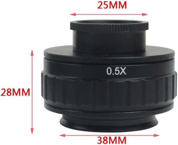 Miniatura 3 de Lab Microscope Equipment Stereo Microscope C Mount Adapters Lens 0.35X 0.5X CTV for Trinocular Stereo Microscope 25mm Interface Microscopio Camera
