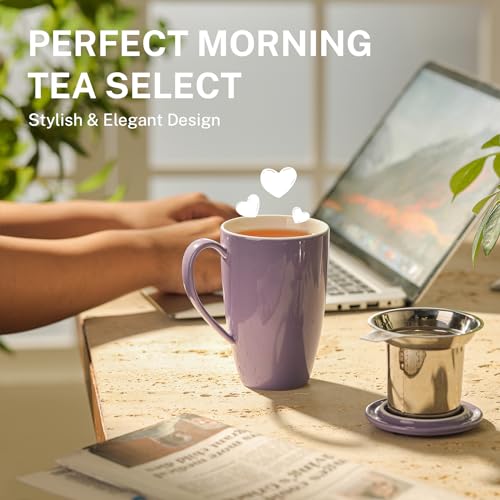 Sweese Porcelain Tea Mug with Infuser and Lid