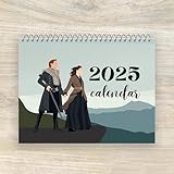 2025 Outlander Calendar, Outlander Merch, Bookish Wall Calendar for Office, Desk Calendar, 12 Months,