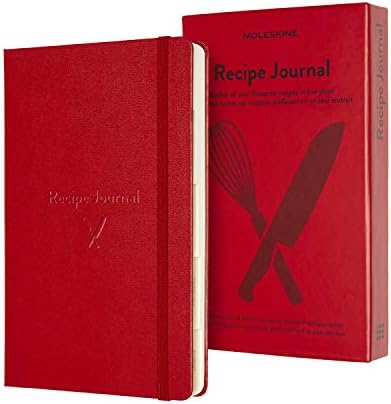 Moleskine - Recipe Journal, Theme Notebook - Hardcover Notebook to Collect and Organise Your Recipes - Large Size 13 x 21 cm - 400 Pages