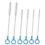 Straw Cleaner Brush Set Multi-Size(10+12 Inch),Heavy Duty Straw Brush Cleaner with 3mm Thick Steel Wire,Straw Cleaning Brush with Flexible 2mm Steel Wire for Baby Bottle and Bendable Straws,6 Pcs.