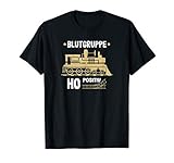 Eisenbahn Zug Modelleisenbahn H0 Blutgruppe Lok - Dampflok Blutgruppen Design für Männer, Rentner und Lokführer. Modellbau Blutgruppe H0 für echte Zug Fans, Eisenbahner und Modellbauer. Dampflokomotive als Geschenkidee.