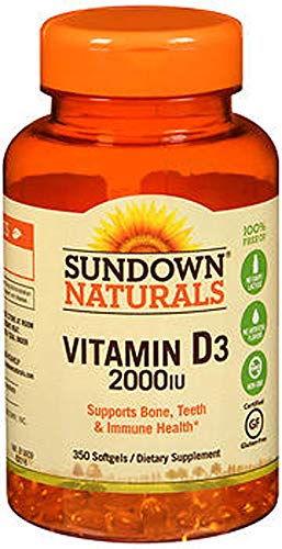 Sundown Naturals Super Potency Vitamin D3, 2000 IU, Value Size, 300 Softgels