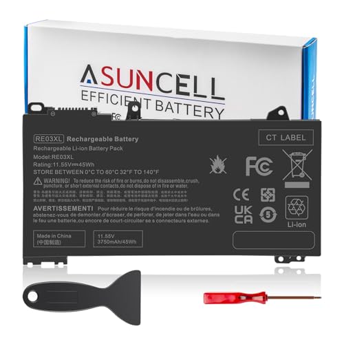 Image of ASUNCELL RE03XL L32656-005 Laptop Battery Replacement for HP ProBook 450 G6 450 G7 440 G6 430 445 455R G6 430 440 445 G7 Serie for hp probook 450 g6 Battery 11.55v 45wh