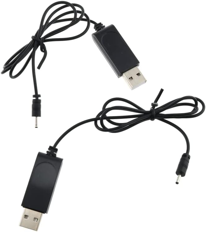 2PCS USB Lipo Battery Charging Charger Cable with 2.0 Round Plug for Attop XT-1 RC Quadcopter FPV Drone
