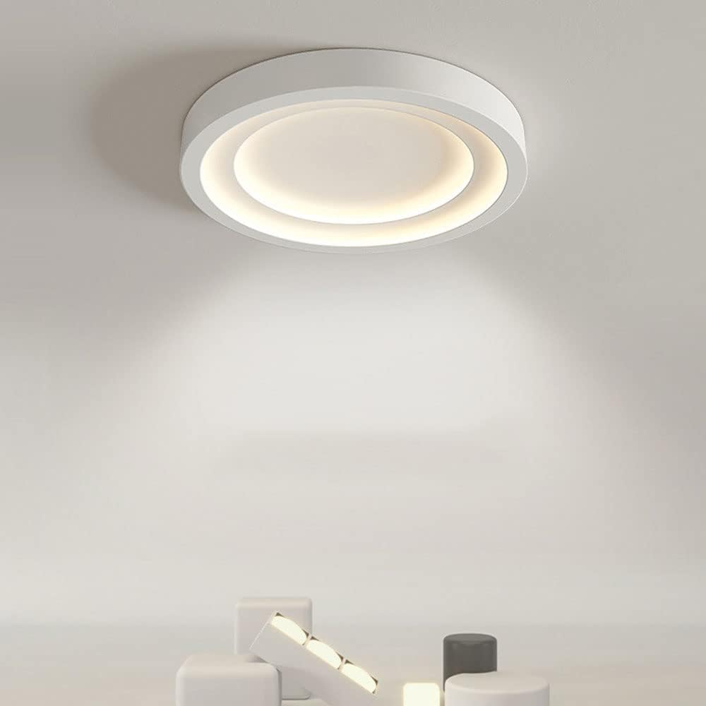 Round Wrought Iron Embedded Ceiling Lamp, 3000k/4000k/6000k Dimming Ceiling Lamp, Close to Ceiling Light Fixtures, Indoor Energy-Saving Eye Protection Ceiling Light