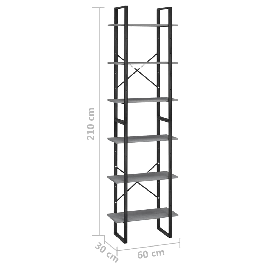 Genérico Estantería de almacenamiento gris 60 x 30 x 210 cm de madera de pino macizo, estante de pie versátil para cocina, sala de estar, sótano, taller o uso doméstico y profesional, expositor
