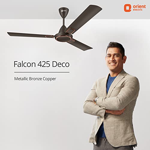 Image of Orient Electric 1200 mm Falcon 425 Deco Metallic Bronze Ceiling Fan - Copper