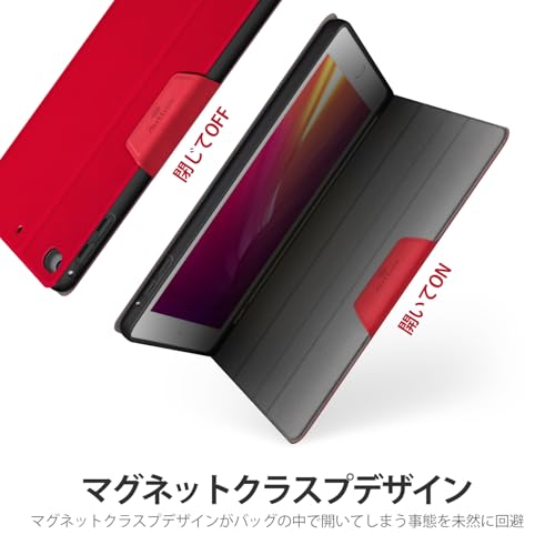 Antbox iPad Mini 5/4 ケース Pencilホルダー付き 高級PUレザー 7.9インチタブレットケースカバー オートスリープ＆スタンド機能付き 全面保護 防衝撃デザイン ipad Mini5/4 スマートケース カバー (レッド)