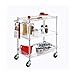 JYXSHELFA Casa mensola, Scaffalature Home Soggiorno Cucina Trolley da Cucina Carrello Multiuso Multiuso da Cucina per Piatti Caldi con Ruote,scaffale
