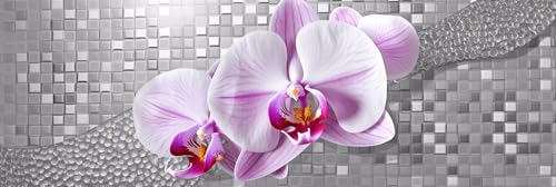 Broderie Diamant Orchidée Zen Peinture Strass 5D Idéale Salon Moderne