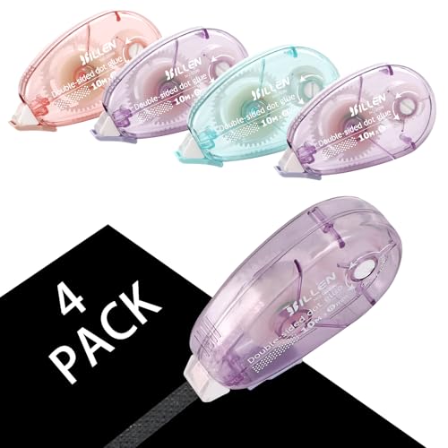 Farerkass Cinta Adhesiva, Pegamento en Cinta Roller, Pegamento Rodillo Adhesivo de Doble Cara, para Álbumes de Fotos, Tarjetas, Manualidades y Diarios (4)