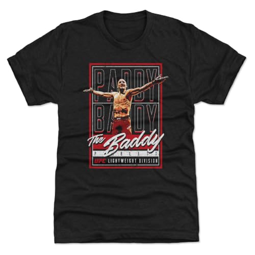 500 LEVEL Paddy Pimblett UFC Mens Premium T-Shirt - Paddy Pimblett Celebration WHT (Tri Black Large)