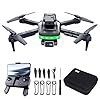 Drones FPV, Dron WiFi 1080P con Cámara Dual 4K, Cuadricóptero Gesture RC para Principiantes, Dron Plegable con Batería Integrada con Funda de Transporte, Desplazamiento Automático