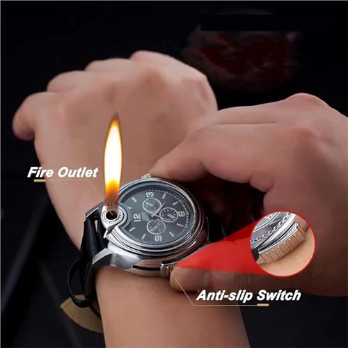 Encendedor recargable de reloj 2 en 1 color negro miniatura 2