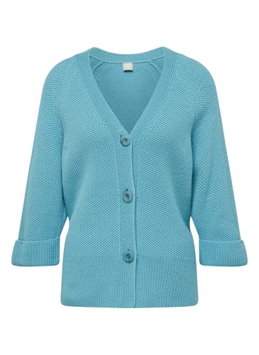Rabe Strickjacke Unifarben in Hellblau für Damen