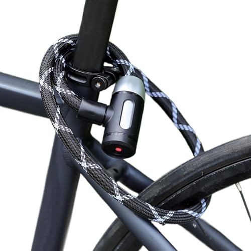 Candado de cable, resistente al agua, cable de bloqueo de bicicleta inoxidable, portátil, candado de seguridad inoxidable para scooter, camping, viajes, motocicleta