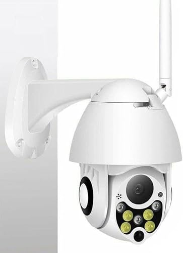 Wireless Surveillance Camera HD PTZ Home Security Outdoor IP66 Waterproof Network Dome Camera, Support Night Vision & Motion Detection & TF Card, US Plug