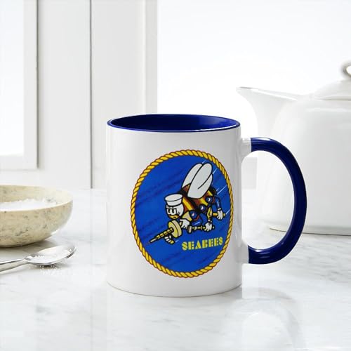 Taza cerámica CaféPress US Navy Seabees 11 oz miniatura 4
